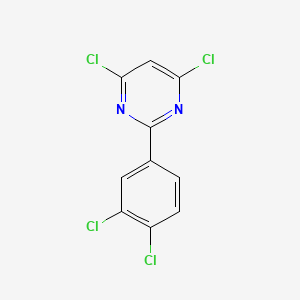 molecular formula C10H4Cl4N2 B3380926 4,6-Dichloro-2-(3,4-dichlorophenyl)pyrimidine CAS No. 21139-62-8