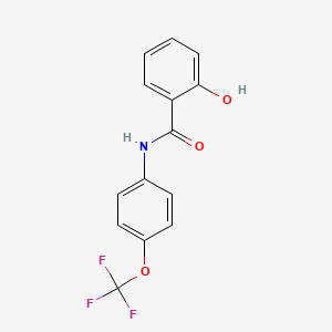 molecular formula C14H10F3NO3 B3381307 2-hydroxy-N-[4-(trifluoromethoxy)phenyl]benzamide CAS No. 224814-88-4