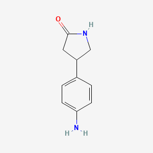 molecular formula C10H12N2O B3381309 4-(4-aminophenyl)pyrrolidin-2-one CAS No. 22518-24-7