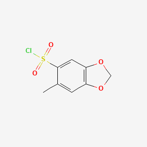 molecular formula C8H7ClO4S B3381516 6-methyl-2H-1,3-benzodioxole-5-sulfonyl chloride CAS No. 246033-22-7