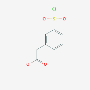 molecular formula C9H9ClO4S B3381660 methyl 2-[3-(chlorosulfonyl)phenyl]acetate CAS No. 259191-92-9