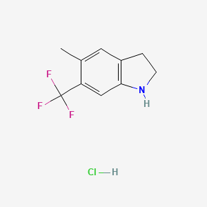 molecular formula C10H11ClF3N B3381867 5-Methyl-6-(trifluoromethyl)indoline hydrochloride CAS No. 280121-24-6