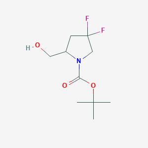 molecular formula C10H17F2NO3 B3382213 Tert-butyl 4,4-difluoro-2-(hydroxymethyl)pyrrolidine-1-carboxylate CAS No. 317354-91-9