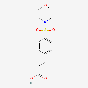 molecular formula C13H17NO5S B3382368 3-[4-(Morpholine-4-sulfonyl)phenyl]propanoic acid CAS No. 327106-18-3