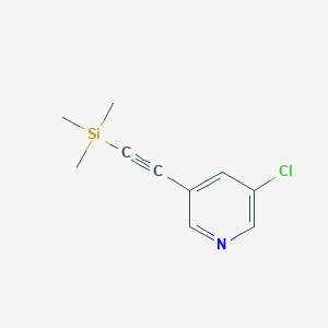 molecular formula C10H12ClNSi B3382414 3-Chloro-5-[2-(trimethylsilyl)ethynyl]pyridine CAS No. 329202-21-3