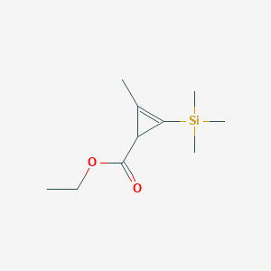 molecular formula C10H18O2Si B3382455 Ethyl 2-methyl-3-(trimethylsilyl)cycloprop-2-ene-1-carboxylate CAS No. 33002-26-5
