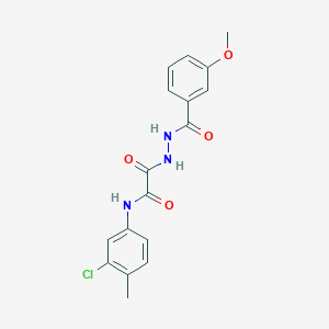 molecular formula C17H16ClN3O4 B3382480 N-(3-chloro-4-methylphenyl)-2-[(3-methoxyphenyl)formohydrazido]-2-oxoacetamide CAS No. 331636-31-8
