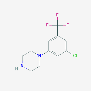 molecular formula C11H12ClF3N2 B3382638 1-(3-Chloro-5-(trifluoromethyl)phenyl)piperazine CAS No. 346729-48-4