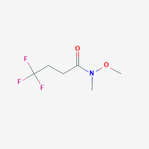 molecular formula C6H10F3NO2 B3382827 4,4,4-trifluoro-N-methoxy-N-methylbutanamide CAS No. 368209-86-3
