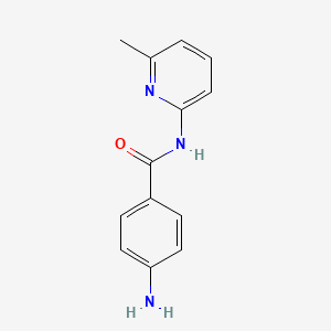 molecular formula C13H13N3O B3382828 4-amino-N-(6-methylpyridin-2-yl)benzamide CAS No. 36845-08-6