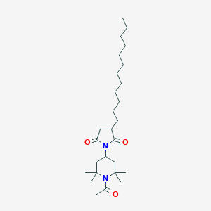 molecular formula C27H48N2O3 B033829 1-(1-Acetyl-2,2,6,6-tetramethylpiperidin-4-yl)-3-dodecylpyrrolidine-2,5-dione CAS No. 106917-31-1