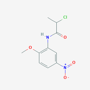 molecular formula C10H11ClN2O4 B3382922 2-chloro-N-(2-methoxy-5-nitrophenyl)propanamide CAS No. 379254-91-8