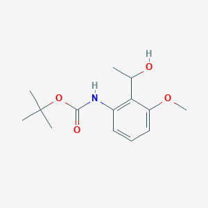 molecular formula C14H21NO4 B3382974 tert-butyl N-[2-(1-hydroxyethyl)-3-methoxyphenyl]carbamate CAS No. 380225-70-7