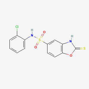 molecular formula C13H9ClN2O3S2 B3382993 N-(2-chlorophenyl)-2-sulfanyl-1,3-benzoxazole-5-sulfonamide CAS No. 380426-70-0