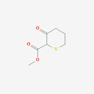 molecular formula C7H10O3S B3383078 methyl 3-oxotetrahydro-2H-thiopyran-2-carboxylate CAS No. 38555-41-8