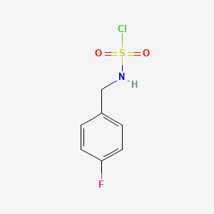 molecular formula C7H7ClFNO2S B3383222 N-[(4-Fluorophenyl)methyl]sulfamoyl chloride CAS No. 400900-02-9