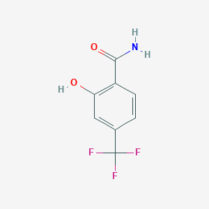 molecular formula C8H6F3NO2 B3383237 2-Hydroxy-4-(trifluoromethyl)benzamide CAS No. 402-15-3