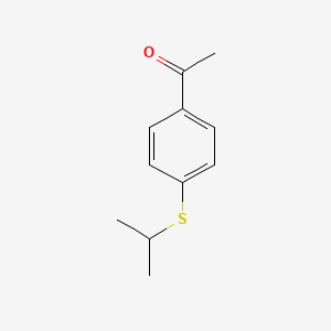 molecular formula C11H14OS B3383337 1-[4-(Propan-2-ylsulfanyl)phenyl]ethan-1-one CAS No. 4074-53-7