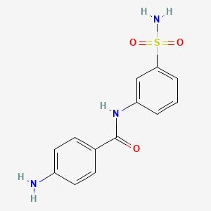 molecular formula C13H13N3O3S B3383568 4-amino-N-(3-sulfamoylphenyl)benzamide CAS No. 438017-97-1