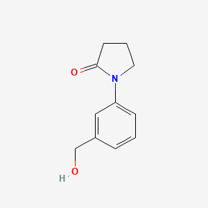molecular formula C11H13NO2 B3383624 1-[3-(Hydroxymethyl)phenyl]pyrrolidin-2-one CAS No. 444815-09-2