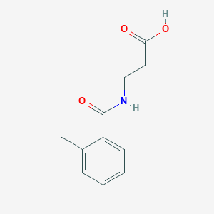 molecular formula C11H13NO3 B3383634 3-[(2-methylbenzoyl)amino]propanoic Acid CAS No. 446828-80-4