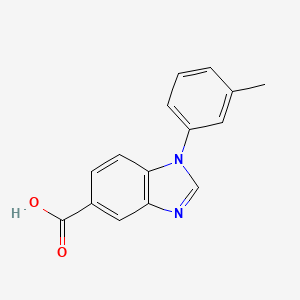 1-(3-methylphenyl)-1H-1,3-benzodiazole-5-carboxylic acid
