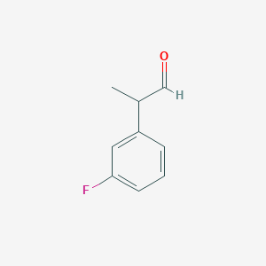 molecular formula C9H9FO B3383798 2-(3-Fluorophenyl)propanal CAS No. 494862-24-7