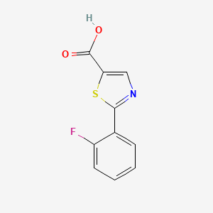 molecular formula C10H6FNO2S B3383833 2-(2-Fluorophenyl)-1,3-thiazole-5-carboxylic acid CAS No. 500605-08-3