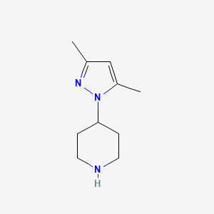 molecular formula C10H17N3 B3383849 4-(3,5-dimethyl-1H-pyrazol-1-yl)piperidine CAS No. 503148-84-3