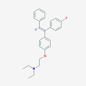 molecular formula C26H28FNO B033839 N,N-diethyl-2-[4-[1-(4-fluorophenyl)-2-phenylethenyl]phenoxy]ethanamine CAS No. 110465-94-6