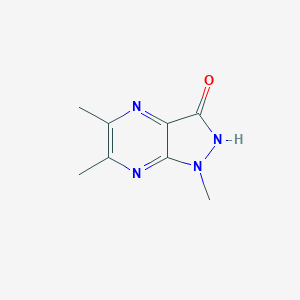 molecular formula C8H10N4O B033842 1,5,6-trimethyl-2H-pyrazolo[3,4-b]pyrazin-3-one CAS No. 108777-80-6