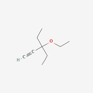 molecular formula C9H16O B3384266 1-Pentyne, 3-ethoxy-3-ethyl- CAS No. 53966-56-6