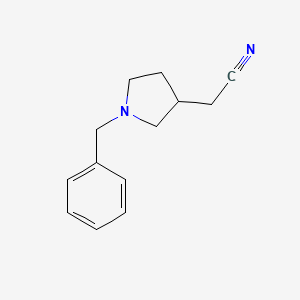 molecular formula C13H16N2 B3384448 2-(1-Benzylpyrrolidin-3-yl)acetonitrile CAS No. 55278-09-6