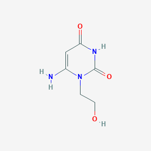 molecular formula C6H9N3O3 B3384552 6-Amino-1-(2-hydroxyethyl)pyrimidine-2,4-dione CAS No. 56075-69-5