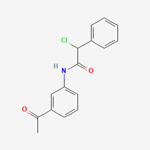 molecular formula C16H14ClNO2 B3384688 N-(3-acetylphenyl)-2-chloro-2-phenylacetamide CAS No. 568551-26-8
