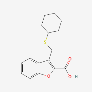 molecular formula C16H18O3S B3384707 3-[(Cyclohexylsulfanyl)methyl]-1-benzofuran-2-carboxylic acid CAS No. 568559-40-0