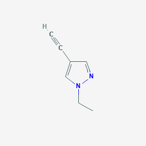 molecular formula C7H8N2 B3384808 1-ethyl-4-ethynyl-1H-pyrazole CAS No. 573982-81-7