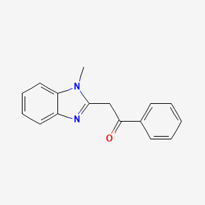 molecular formula C16H14N2O B3384878 2-(1-methyl-1H-benzimidazol-2-yl)-1-phenylethanone CAS No. 58112-93-9