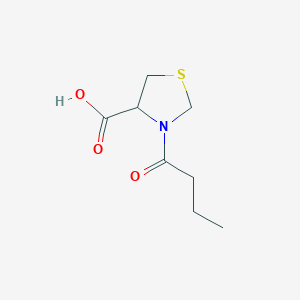molecular formula C8H13NO3S B3385065 3-Butanoyl-1,3-thiazolidine-4-carboxylic acid CAS No. 606935-22-2