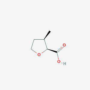 molecular formula C6H10O3 B3385198 rac-(2R,3S)-3-methyloxolane-2-carboxylic acid, cis CAS No. 617690-22-9