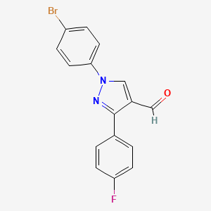 1-(4-Bromophenyl)-3-(4-fluorophenyl)-1H-pyrazole-4-carbaldehyde