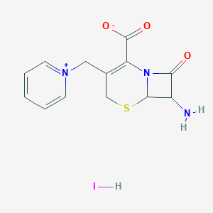 molecular formula C13H14IN3O3S B033853 N-(7-Aminocephem-3-em-3-ylmethyl)pyridinium-4-carboxylate hydriodide CAS No. 100988-63-4