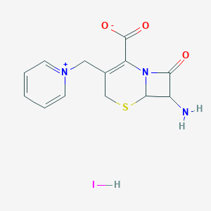 7-Amino-8-oxo-3-(pyridin-1-ium-1-ylmethyl)-5-thia-1-azabicyclo[4.2.0]oct-2-ene-2-carboxylic acid;iodide