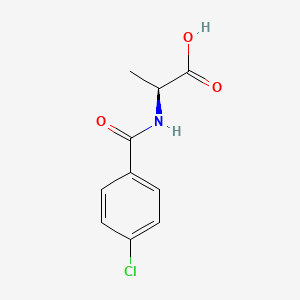 molecular formula C10H10ClNO3 B3385404 (2S)-2-[(4-chlorophenyl)formamido]propanoic acid CAS No. 63013-10-5