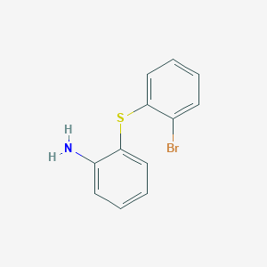 molecular formula C12H10BrNS B3385410 Benzenamine, 2-[(2-bromophenyl)thio]- CAS No. 63107-77-7