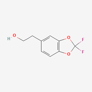molecular formula C9H8F2O3 B3385528 2-(2,2-Difluoro-1,3-dioxaindan-5-yl)ethan-1-ol CAS No. 641631-96-1