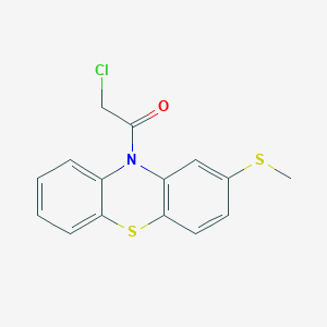 molecular formula C15H12ClNOS2 B3385659 10-(chloroacetyl)-2-(methylthio)-10H-phenothiazine CAS No. 65010-93-7