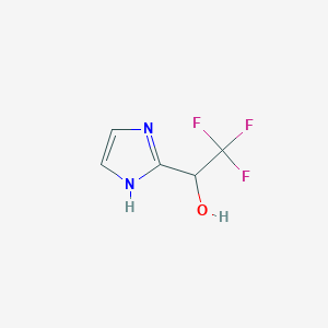 molecular formula C5H5F3N2O B033857 2,2,2-trifluoro-1-(1H-imidazol-2-yl)ethanol CAS No. 105480-22-6