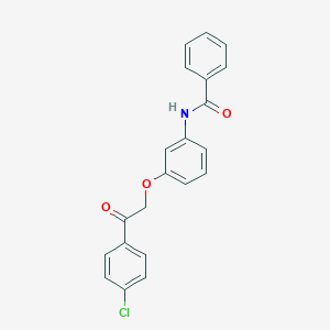 molecular formula C21H16ClNO3 B338584 N-[3-[2-(4-chlorophenyl)-2-oxoethoxy]phenyl]benzamide 