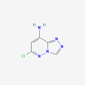 molecular formula C5H4ClN5 B3385844 6-Chloro-[1,2,4]triazolo[4,3-b]pyridazin-8-amine CAS No. 6698-57-3